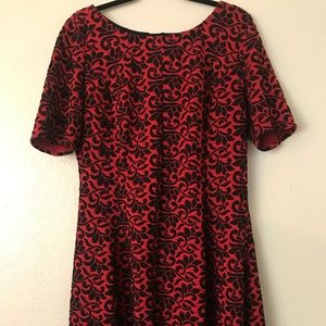 Red/Black Danny and Nicole Flare Dress